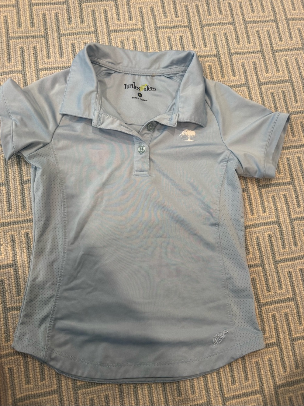 Turtles & Tees Light Blue Girls' Polo Shirt